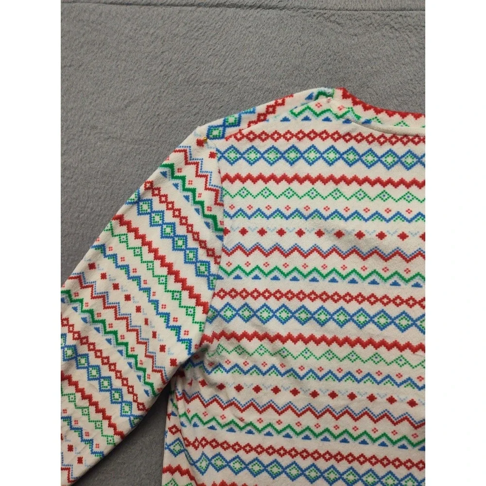 Wondershop Target Womens M Pajama Top Henley Fair Isle Holiday Sleep Shirt New